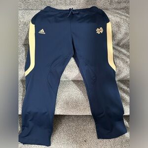 Lightweight athletic Notre Dame track pants